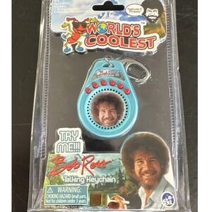 Worlds Coolest Bob Ross Talking Keychain 6 Phrases Super Impulse 5001 New